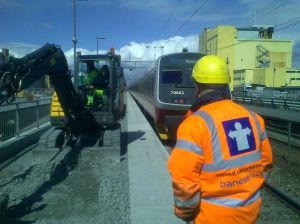 Volvo EC55C ved Stange Stasjon